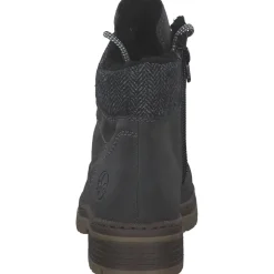 Rieker Y7424-45, Schnürstiefel, Damen, anthrazit/grau