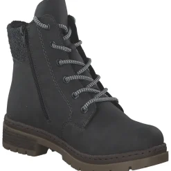 Rieker Y7424-45, Schnürstiefel, Damen, anthrazit/grau