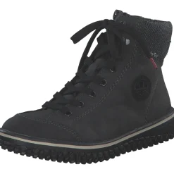 Rieker Z4251-45, Schnürstiefel, Damen, anthrazit/grau/schwarz