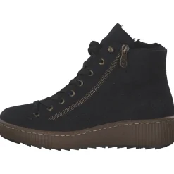 Rieker Z6610, Schnürstiefel, Damen, Schwarz (Black)
