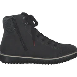 Rieker Z4251-45, Schnürstiefel, Damen, anthrazit/grau/schwarz