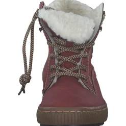 Rieker Z6620-33, Schnürstiefel, Damen, rot/schwarz-kiesel