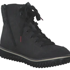 Rieker Z4251-45, Schnürstiefel, Damen, anthrazit/grau/schwarz