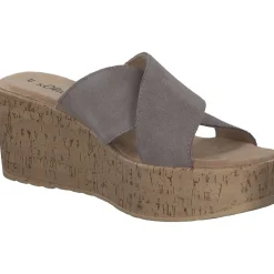 s. Oliver 27212, Plateau-Pantoletten, Damen, taupe