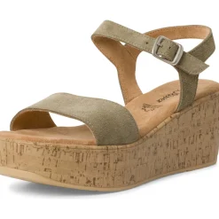 s. Oliver 28311, Plateau-Sandaletten, Damen, PISTACHIO