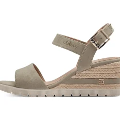 s. Oliver 28713, Plateau-Sandaletten, Damen, PISTACHIO