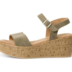 s. Oliver 28311, Plateau-Sandaletten, Damen, PISTACHIO