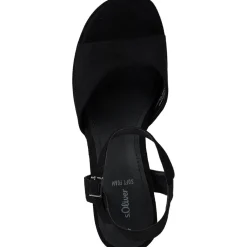 s. Oliver 28319, Plateau-Sandaletten, Damen, black