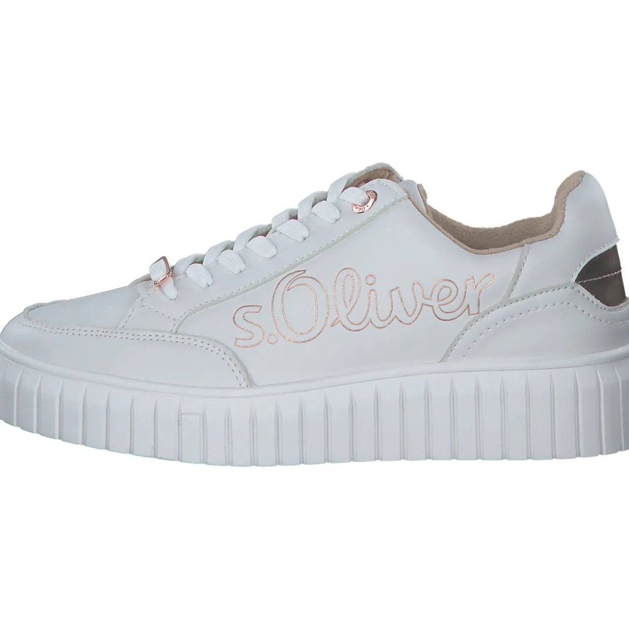 s. Oliver 23665, Schnürschuhe, Damen, WHITE/ROSEGOLD