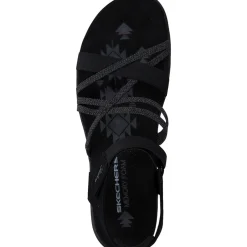 Skechers 163193, Keilsandaletten, Damen, Schwarz