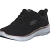 Skechers 150206, Schnürschuhe, Damen, Black mesh / rose gold