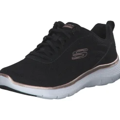 Skechers 150206, Schnürschuhe, Damen, Black mesh / rose gold