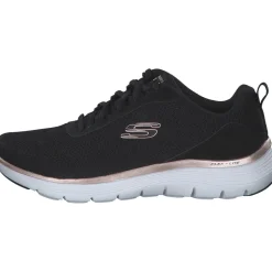 Skechers 150206, Schnürschuhe, Damen, Black mesh / rose gold