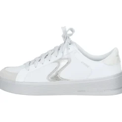 Skechers 185170, Schnürschuhe, Damen, WHITE / SILVER TRIM