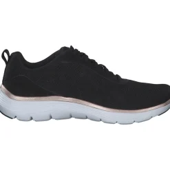 Skechers 150206, Schnürschuhe, Damen, Black mesh / rose gold