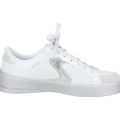 Skechers 185170, Schnürschuhe, Damen, WHITE / SILVER TRIM