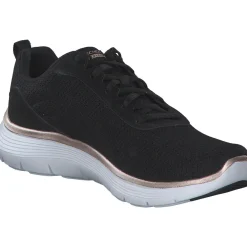 Skechers 150206, Schnürschuhe, Damen, Black mesh / rose gold