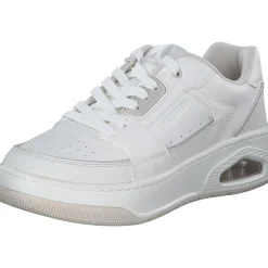 Skechers 177710 WHT Uno Courted Style, Schnürschuhe, Damen, Weiß