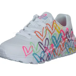 Skechers 314064L, Schnürschuhe, Damen, white/neon multi