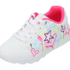 Skechers 310391L, Schnürschuhe, Kinder, white/neon multi