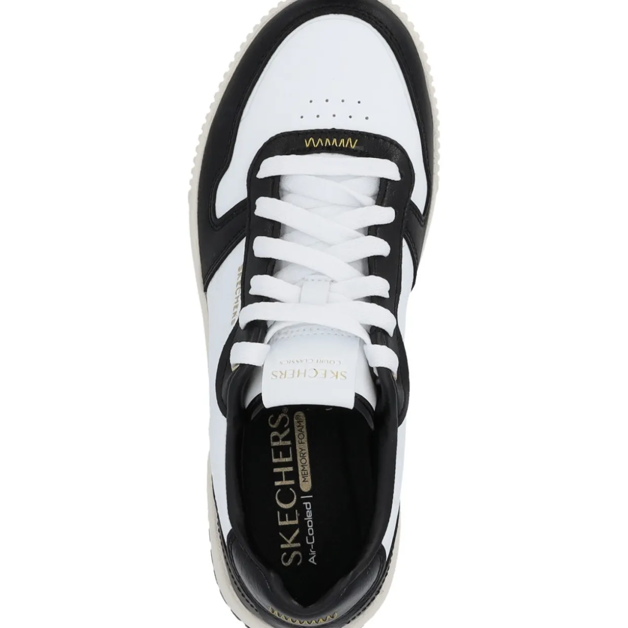 Skechers 185098-WBK JADE-BEST IN CLASS, Schnürschuhe, Damen, WHITE BLACK TRIM