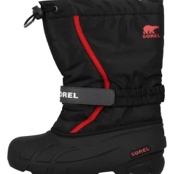 Sorel 2114081-015 Childrens/Youth Flurry, Winterstiefel, Kinder, black/bright red