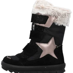 Superfit 1-000226-0000 Stiefelette Leder FLAVIA, Winterstiefel, Kinder, SCHWARZ/BEIGE