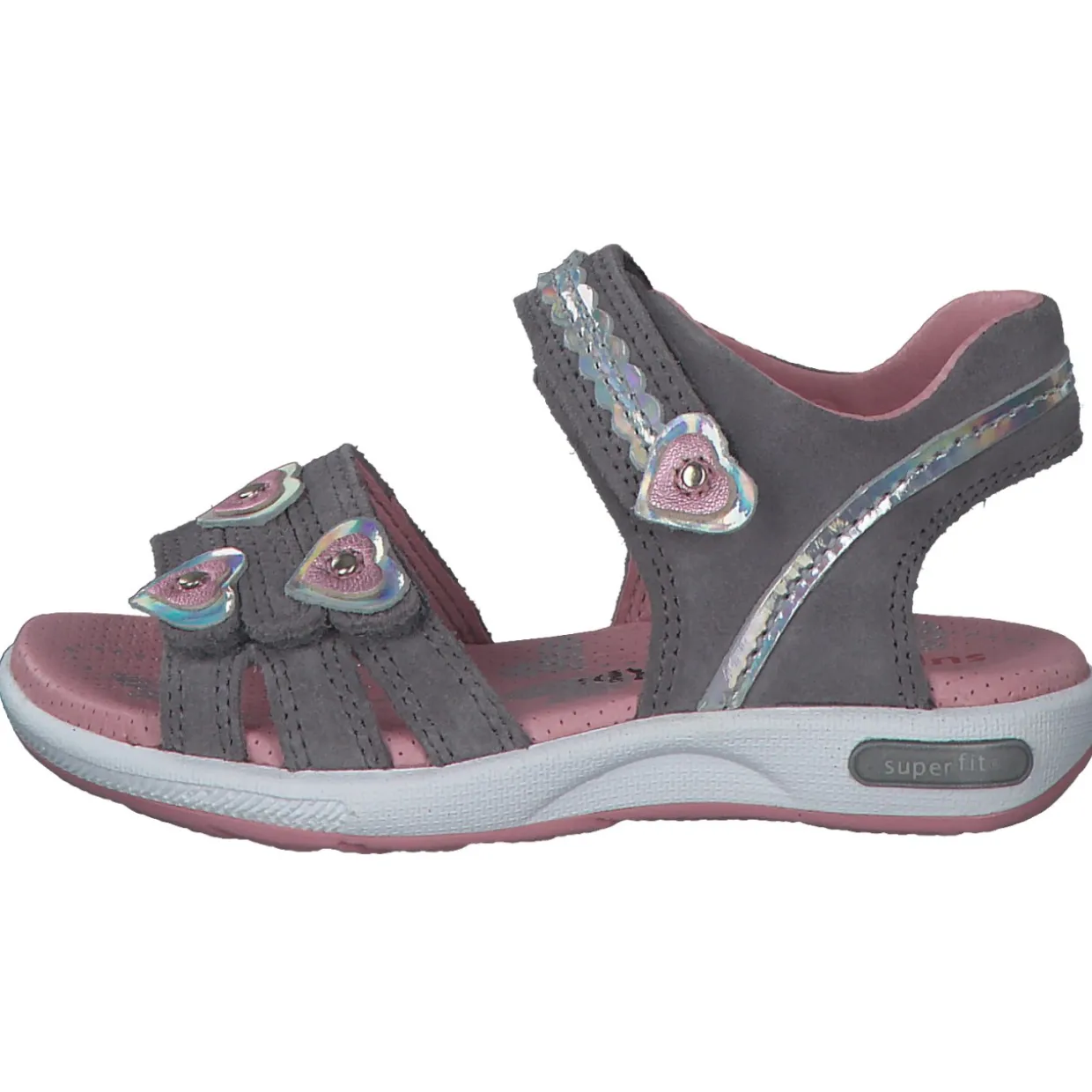 Superfit EMILY 06133, Sandalen (Kinder), Kinder, HELLGRAU/ROSA