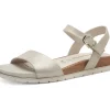Tamaris 28166, Keilsandaletten, Damen, CHAMPAGNE