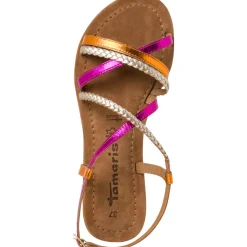 Tamaris 28139, Keilsandaletten, Damen, FUXIA COMB