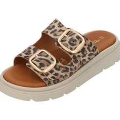 Tamaris 27239, Plateau-Pantoletten, Damen, leopard