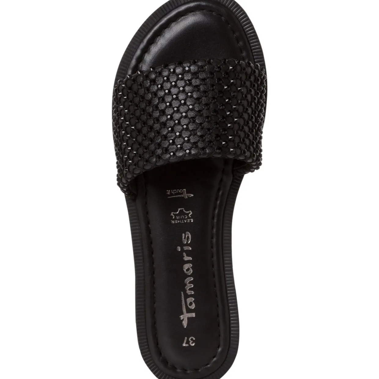 Tamaris 27125, Plateau-Pantoletten, Damen, Schwarz