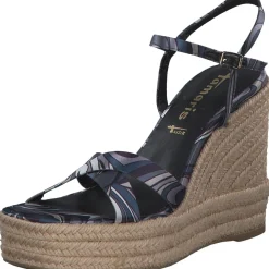 Tamaris 28063-30, Plateau-Sandaletten, Damen, BLACK COMB