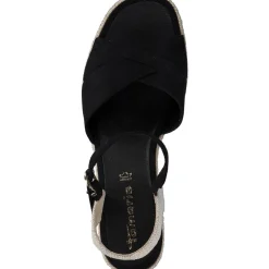 Tamaris 28367, Plateau-Sandaletten, Damen, black