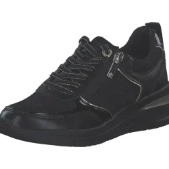 Tamaris 23721-42, Schnürschuhe, Damen, black/gold