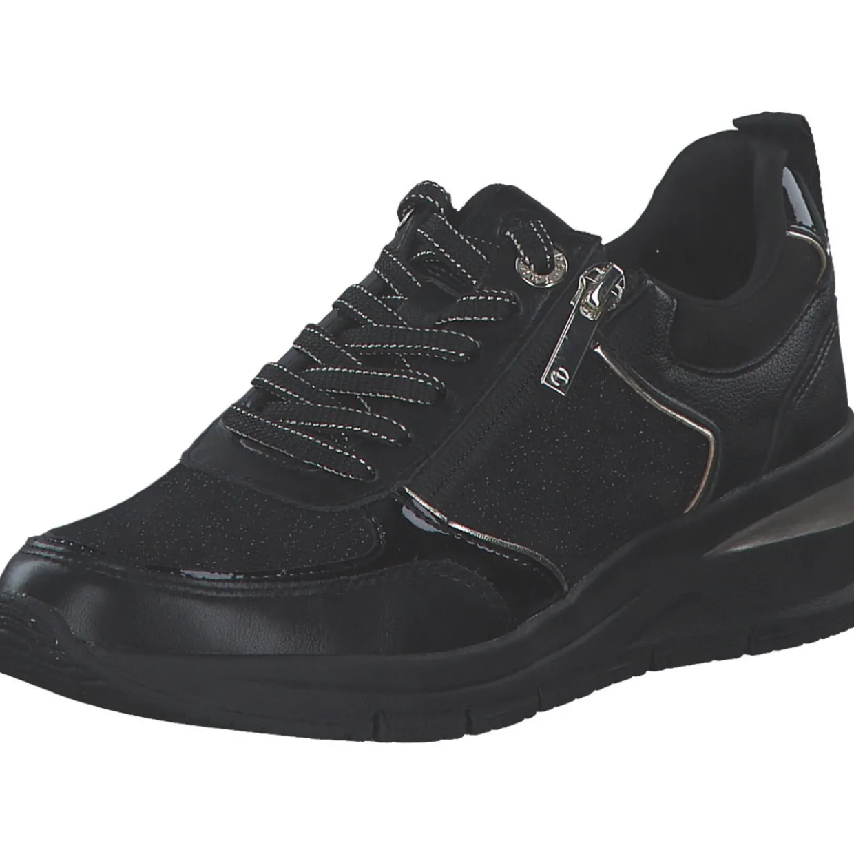 Tamaris 23721-42, Schnürschuhe, Damen, black/gold