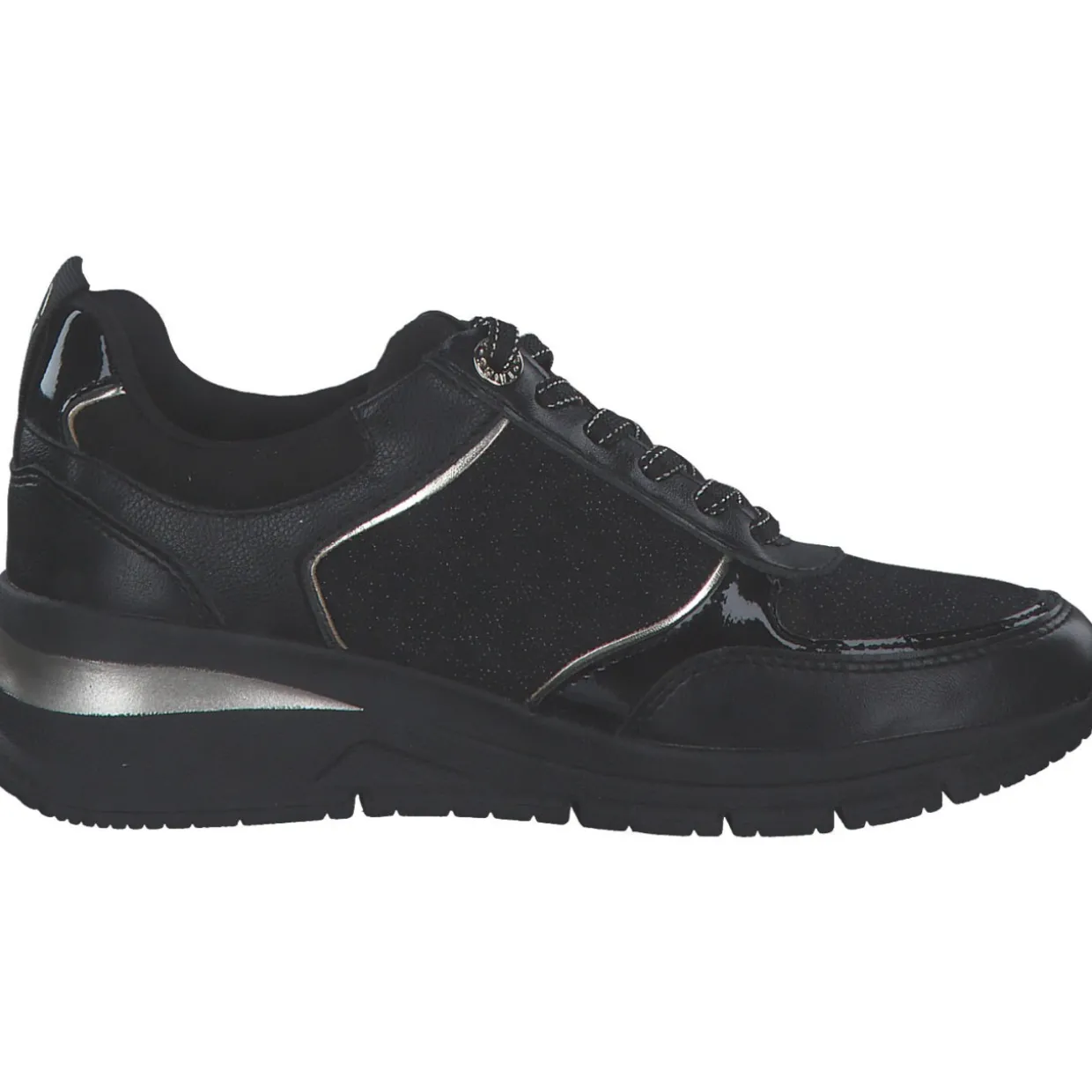 Tamaris 23721-42, Schnürschuhe, Damen, black/gold