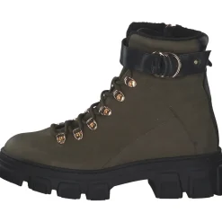 Tamaris 25213, Schnürstiefeletten, Damen, Olive/Black