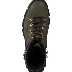 Tamaris 25213, Schnürstiefeletten, Damen, Olive/Black