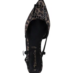 Tamaris 29403, Sling-Ballerinas, Damen, Animal Print