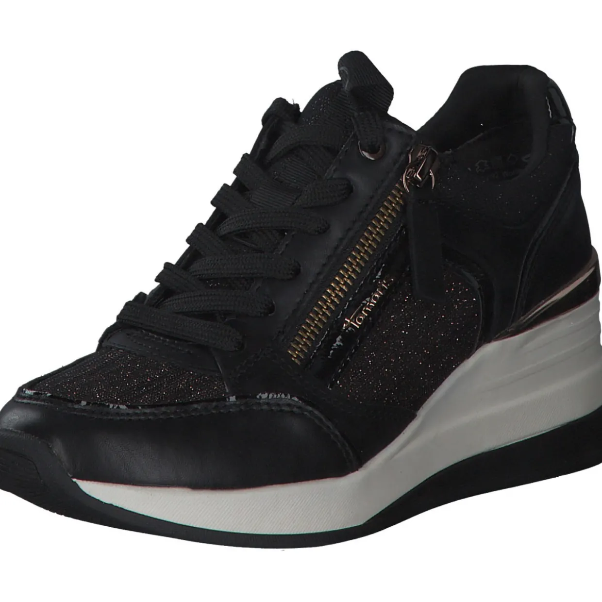 Tamaris 23703, Sneakers Low, Damen, BLACK/COPPER