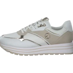 Tamaris 23706, Sneakers Low, Damen, WHT/LT. GOLD