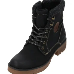 Tom Tailor 4290100023, Schnürstiefel, Damen, Black