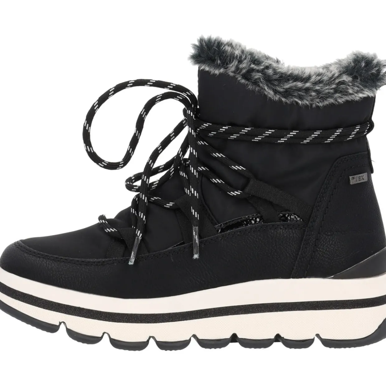 Tom Tailor 4290040, Schnürstiefel, Damen, Black Black