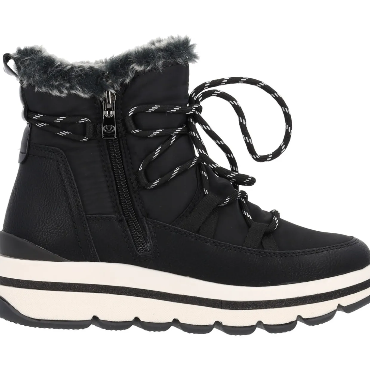 Tom Tailor 4290040, Schnürstiefel, Damen, Black Black