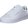 Tommy Hilfiger FM0FM052970LE TH COURT LEATHER GRAIN ESS, Klassische- & Business Schuhe, Herren, Whit