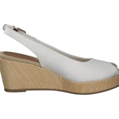 Tommy Hilfiger FW0FW04788, Keilsandaletten, Damen, Weiß (Ivory)