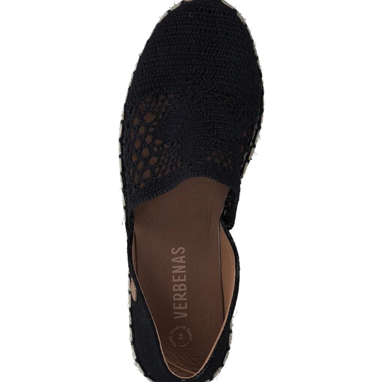 Verbenas Carmen Crochet 030058, Slipper, Damen, negro/negro