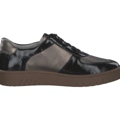 Waldläufer 754004-203/370 Yuna H, Schnürschuhe, Damen, schwarz bronze